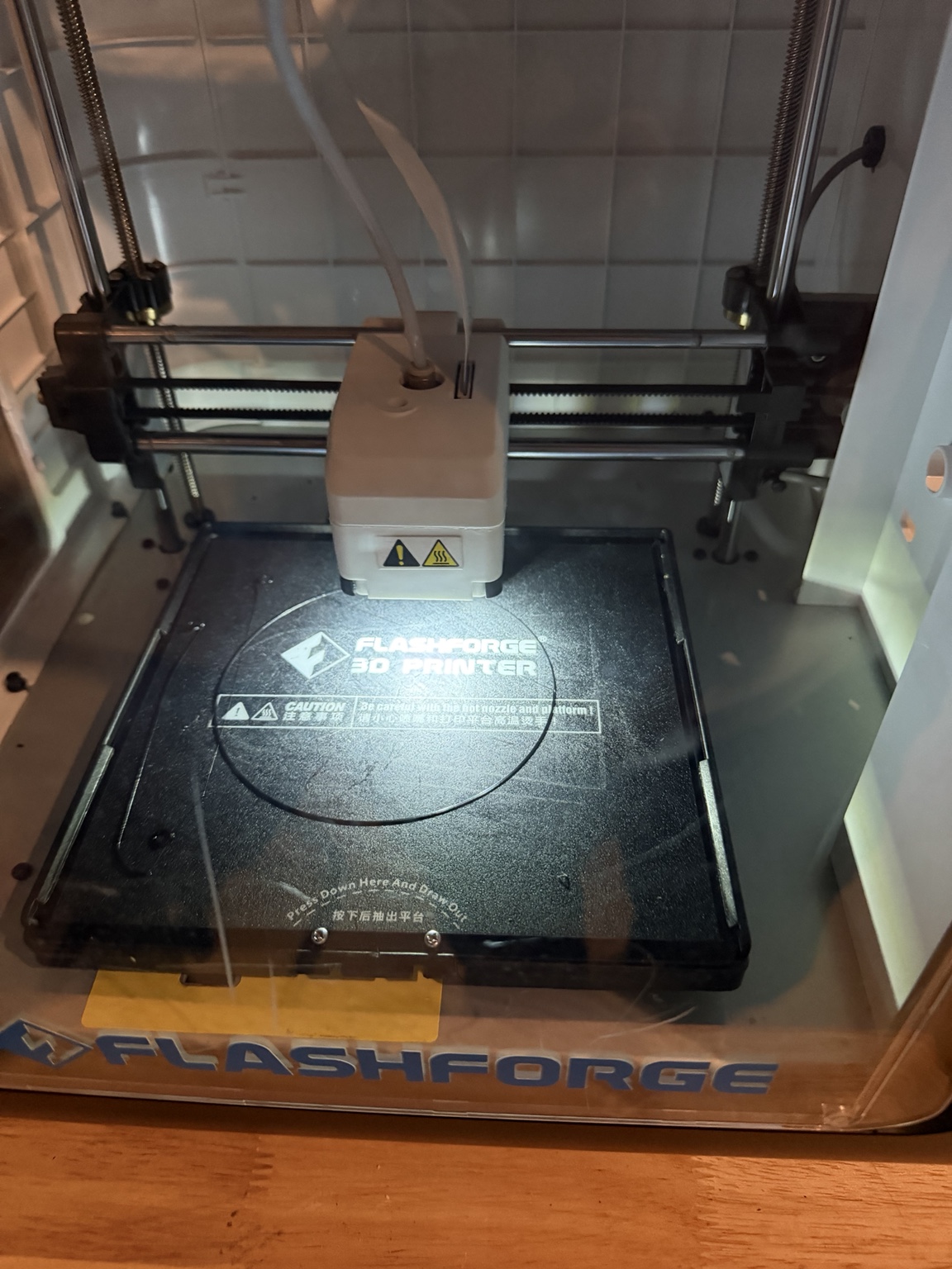 Circular display cradle being 3D printed